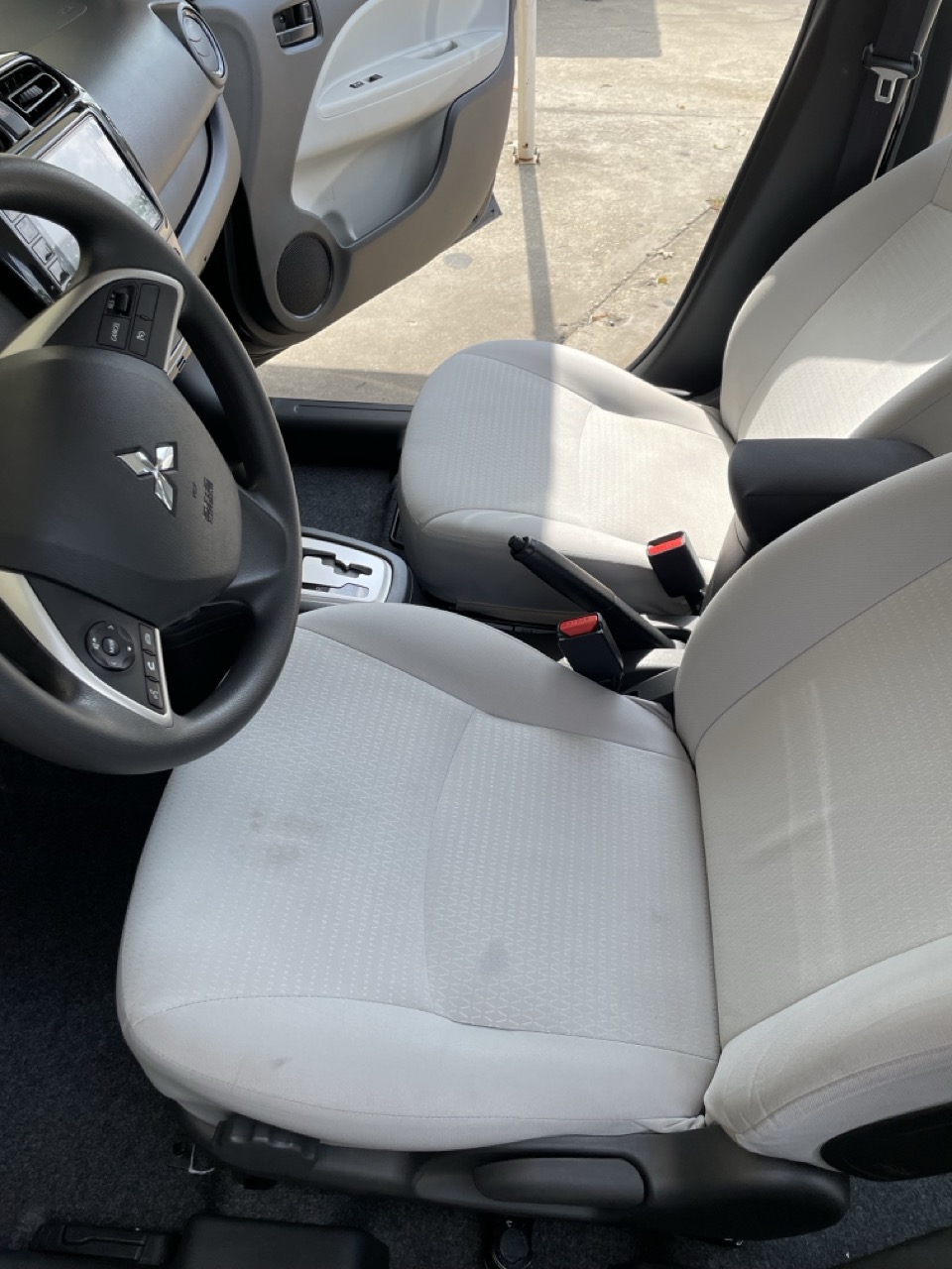 The same vehicle seat after extraction and deep cleaning
